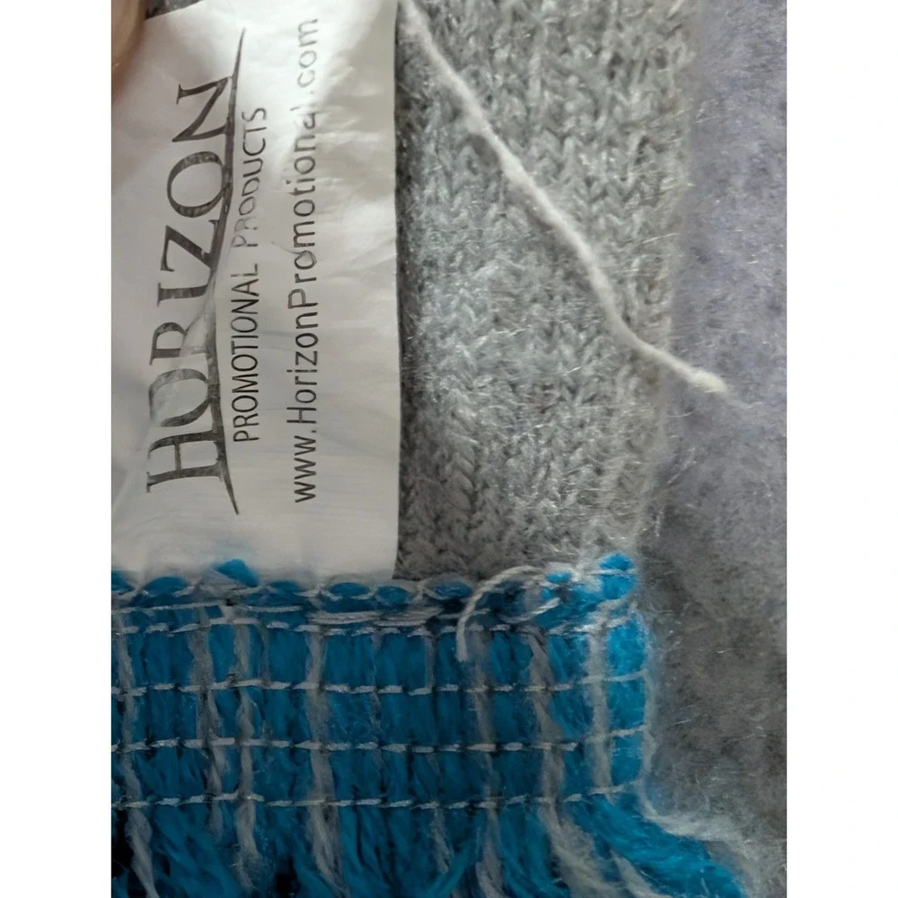 Horizon Tampa Bay Lightning Florida Knit Scarf‎ Unisex Blue Gray Strech Sports